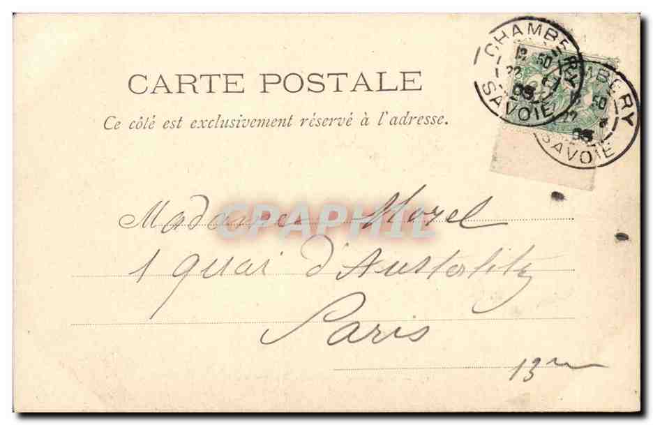 Chambery CPA Le chateau des Ducs de Savoie — Rückseite