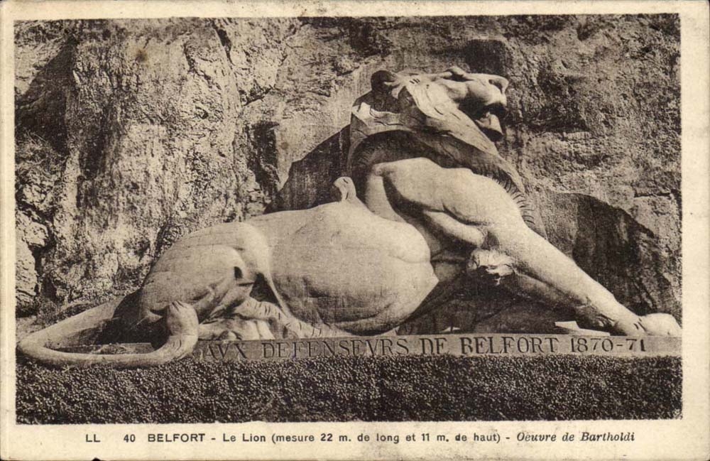 Belfort CPA Le lion Oeuvre de Bartholdi