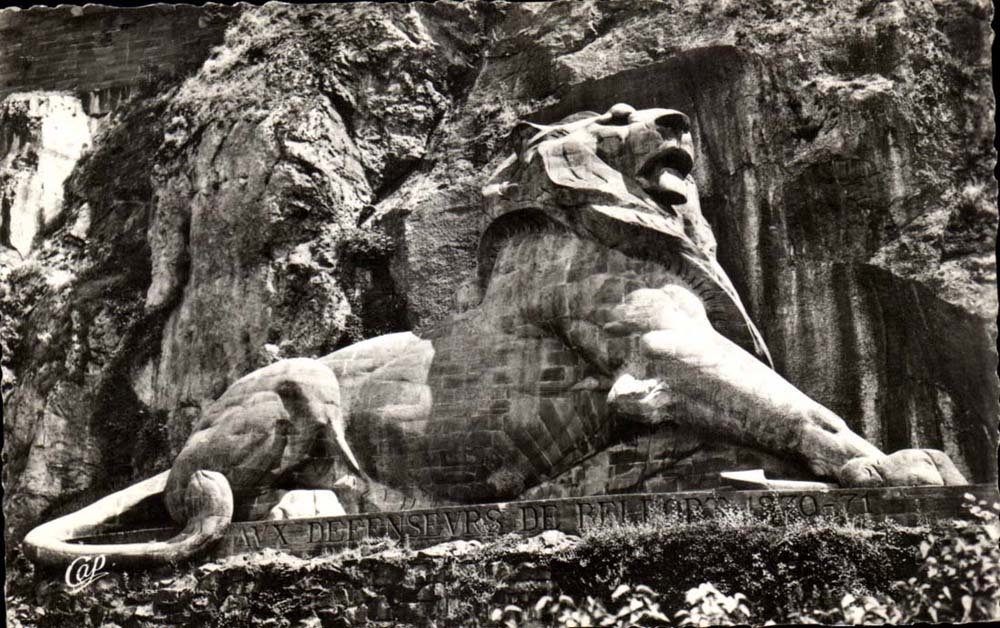 Belfort CPM Le lion Oeuvre de Bartholdi