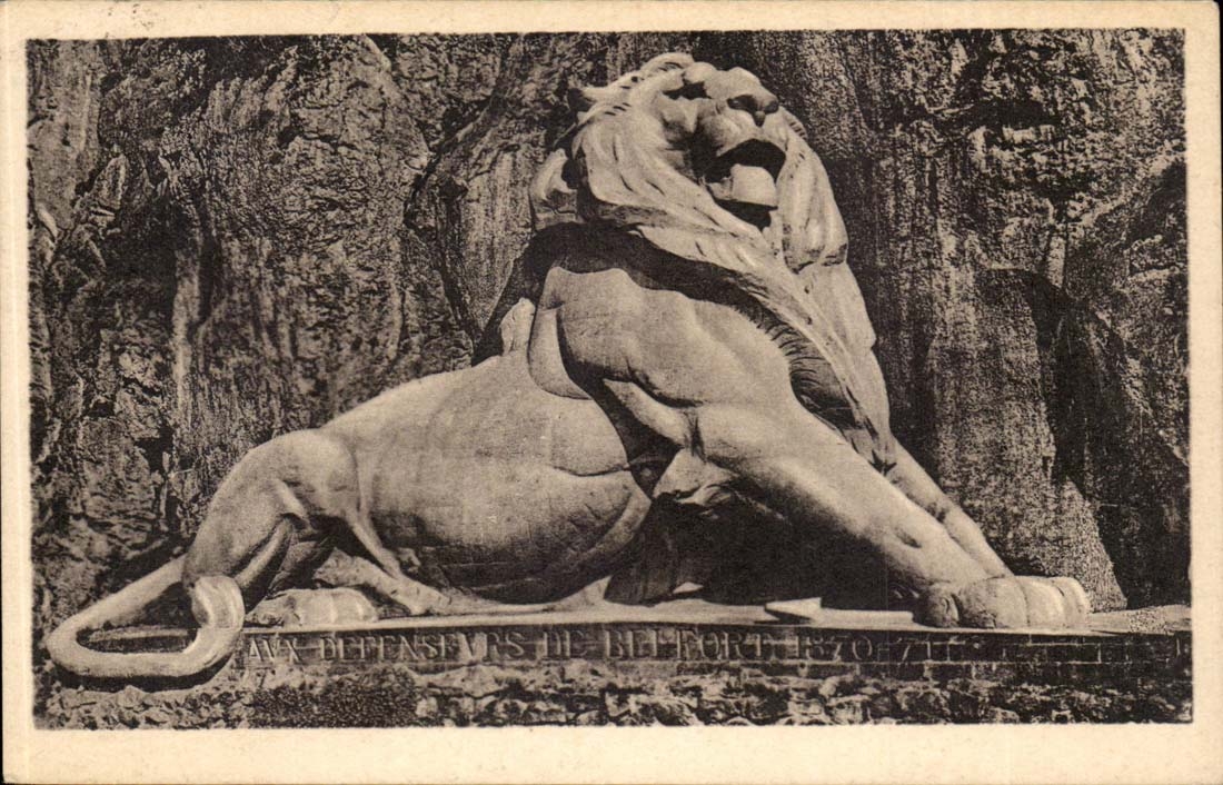 Belfort CPA Le lion Oeuvre de Bartholdi