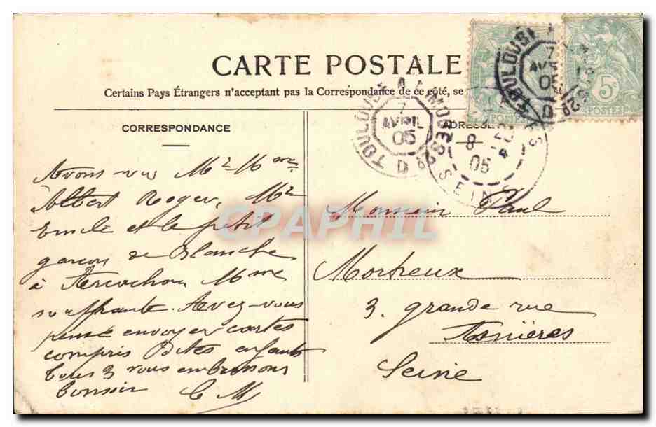 Toulouse — Vue générale — éditeur G. P. L. LARROQUE, n°6 — Verso