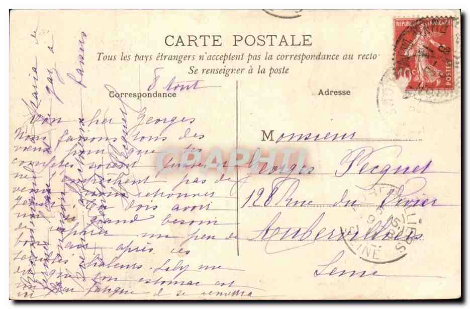 Château de Tournoël — Galerie qui conduit à la Chapelle — AUVERGNE — Verso