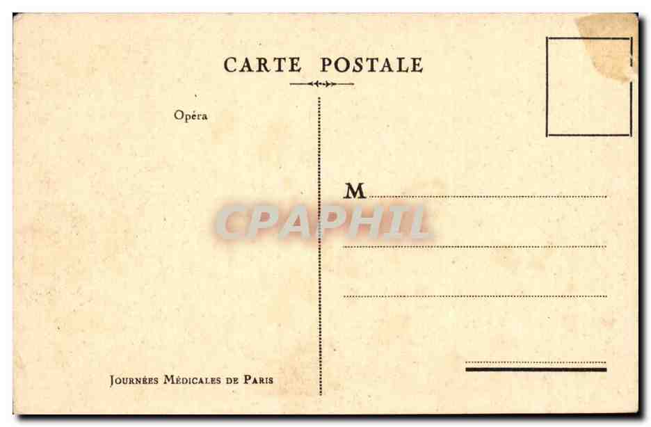Paris CPA Opera — Verso