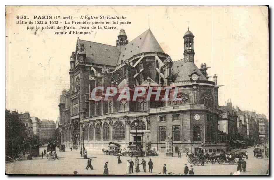 Paris CPA L'eglise St Eustache 