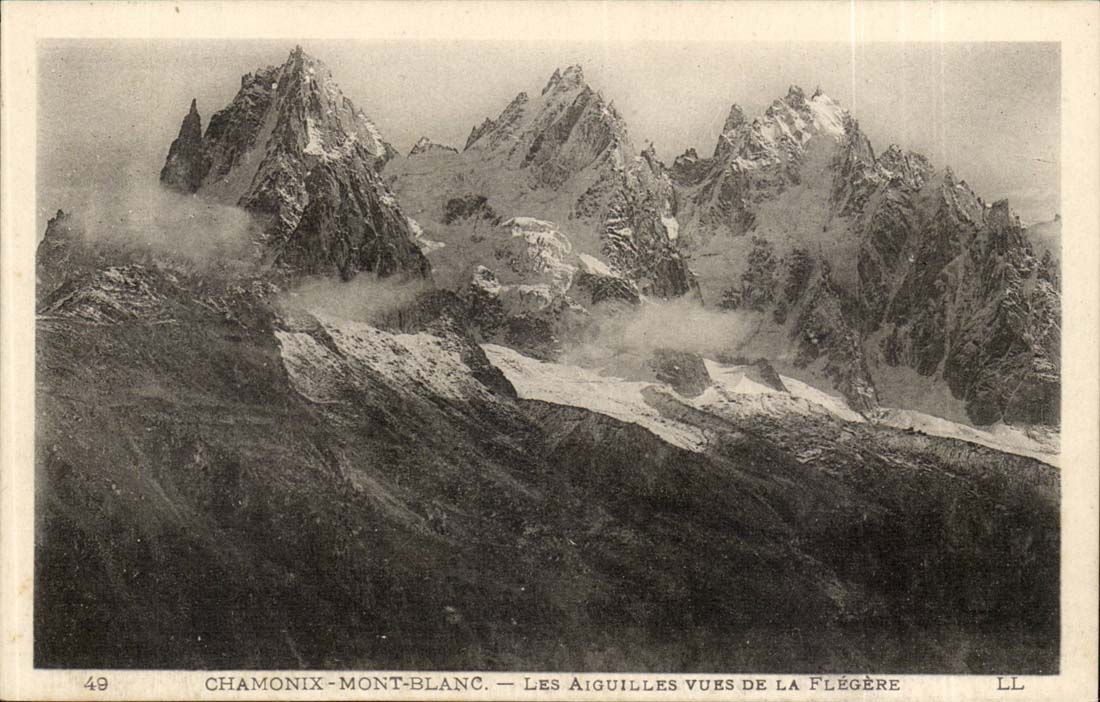 Chamonix Mont Blanc CPA Les aiguilles vues de la Flegere