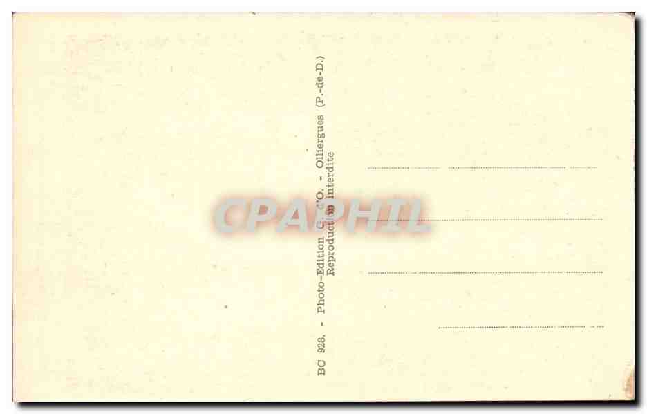 Le Mont Dore CPA Etablissement thermal Le hall des sources — Rückseite