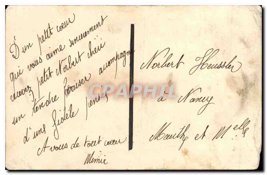 CPA Fantaisie Couple — Verso