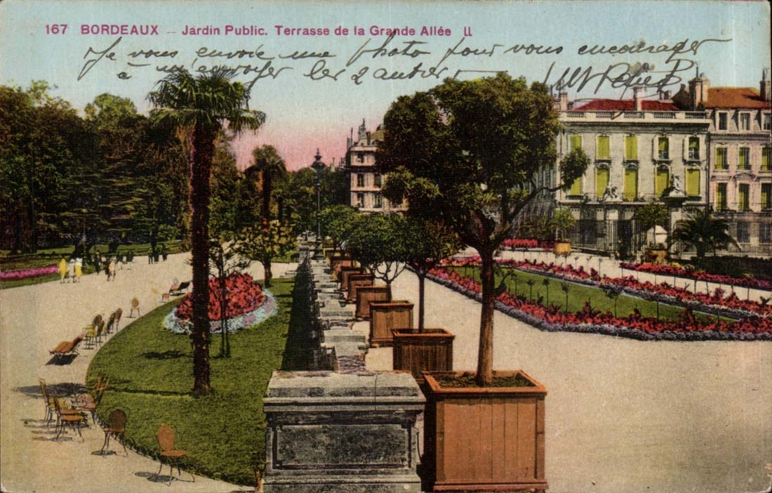Bordeaux CPA Jardin public Terrasse de la grande allee