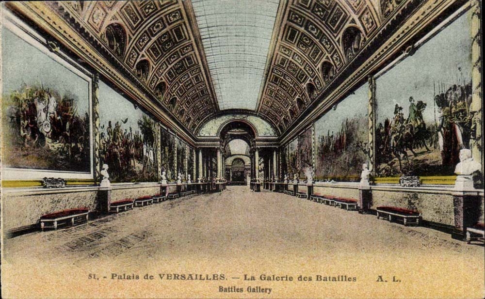 Palais de Versailles CPA La galerie des Batailles 
