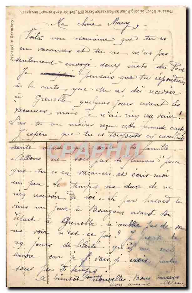 CPA Fantaisie Paysage de campagne — Verso