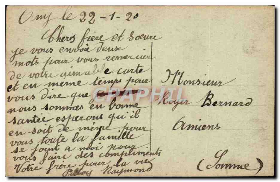 CPA Fantaisie Pensez a moi comme je pense a vous ! — Rückseite