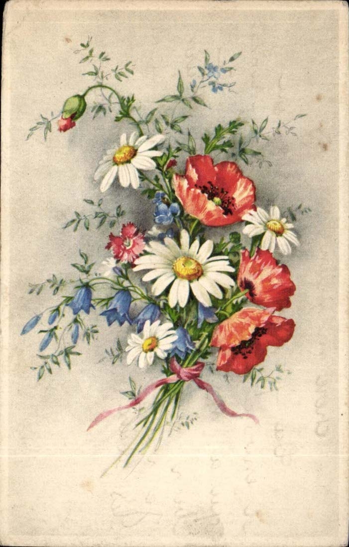 CPA Fantaisie Fleurs