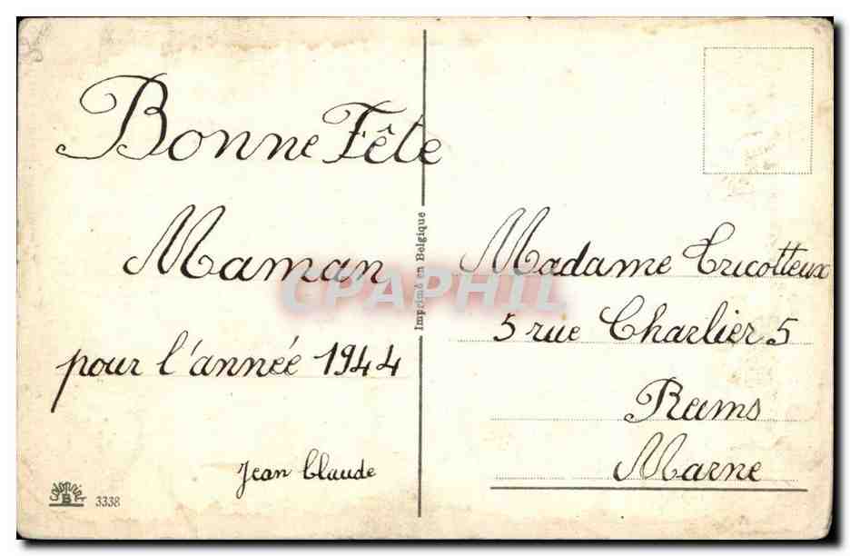 CPA Fantaisie Bonne fete (enfant) — Rückseite