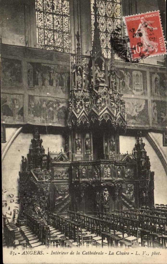Angers CPA Interieur de la cathedrale La Chaire