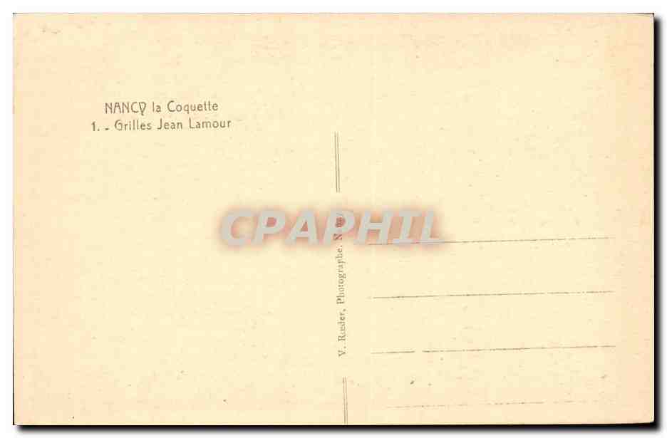 Nancy CPA GRilles Jean Lamour — Verso