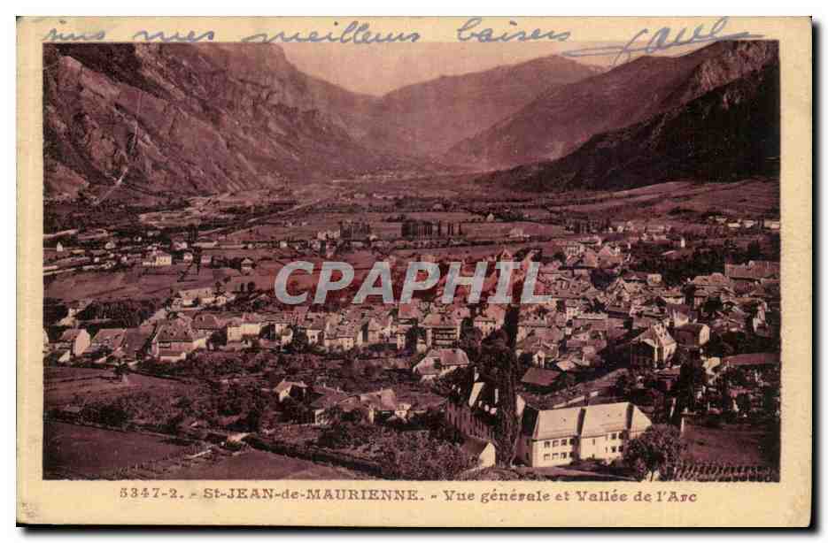 St Jean de Maurienne CPA Vue generale et vallee de l'arc