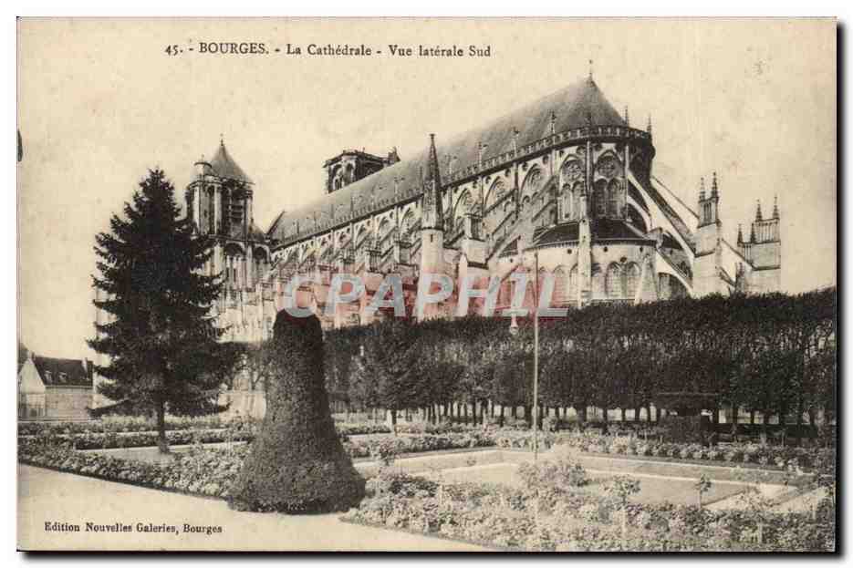 Bourges CPA La cathedrale Vue laterale Sud
