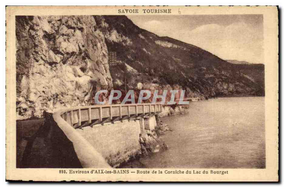 Environs d'Aix les Bains CPA Route de la corniche du lac du Bourget