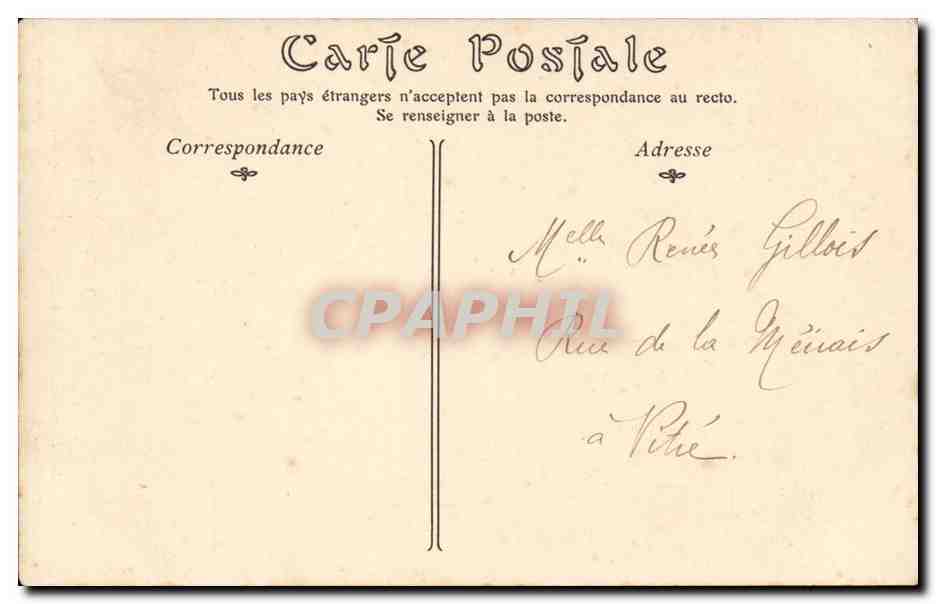 Musee du Louvre CPA Ecole francaise David Les Licteurs rapportant a Brutus les corps de ses fils — Rückseite