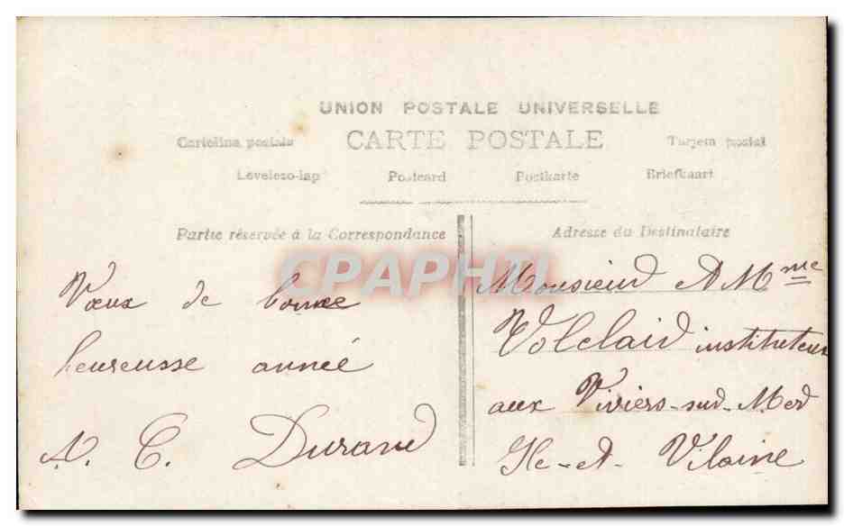 CPA FAntaisie Bonne annee — Verso