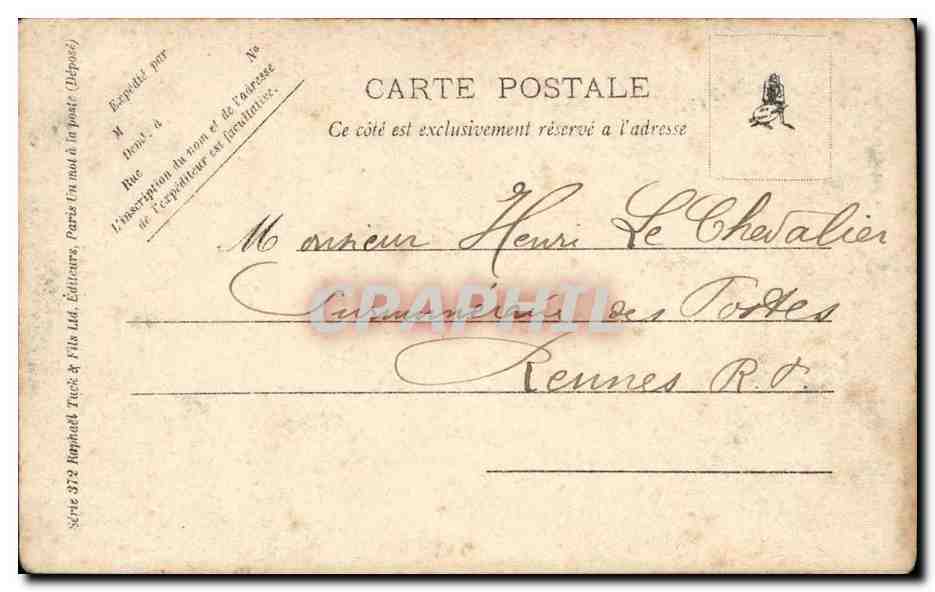 CPA FAntaisie Bouquetiere Chaise a porteur — Rückseite