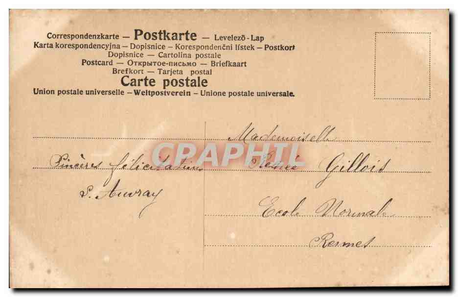 CPA FAntaisie Viel homme et enfant  — Rückseite