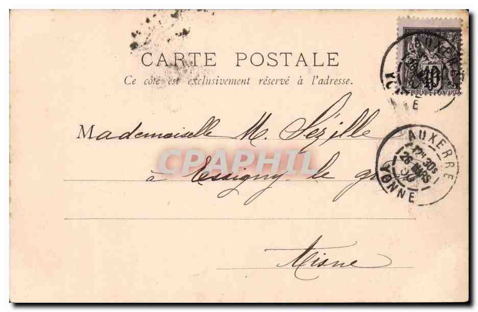 Auxerre CPA le pont — Verso