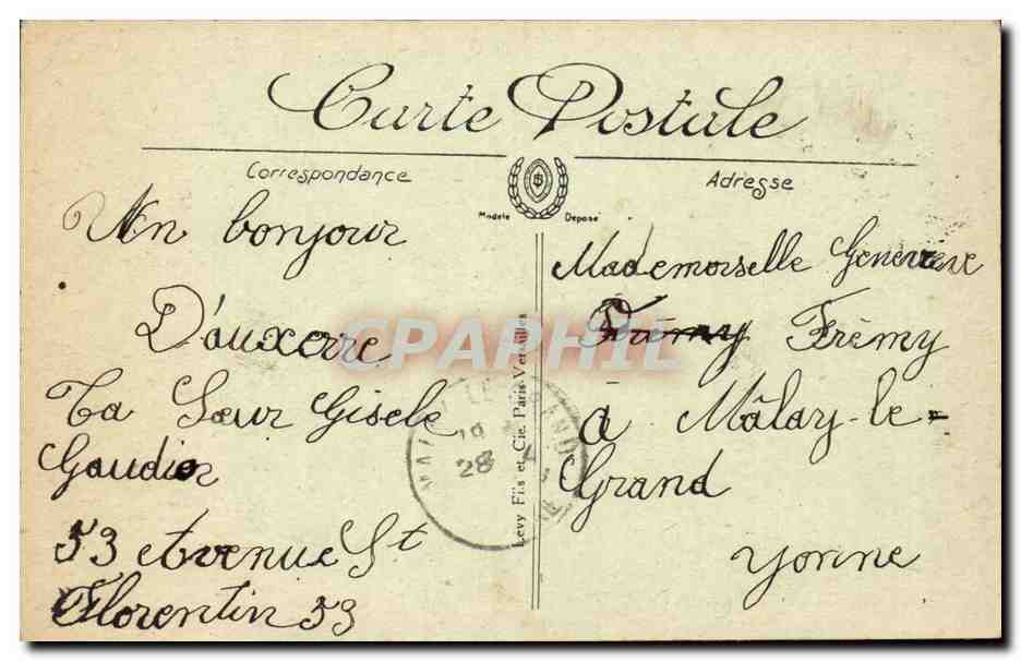 Auxerre CPA Le pont Paul Bert et les quais — Rückseite