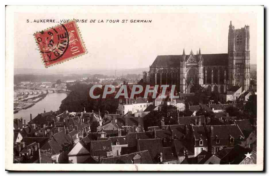 Auxerre CPA Vue prise de la tour St GErmain