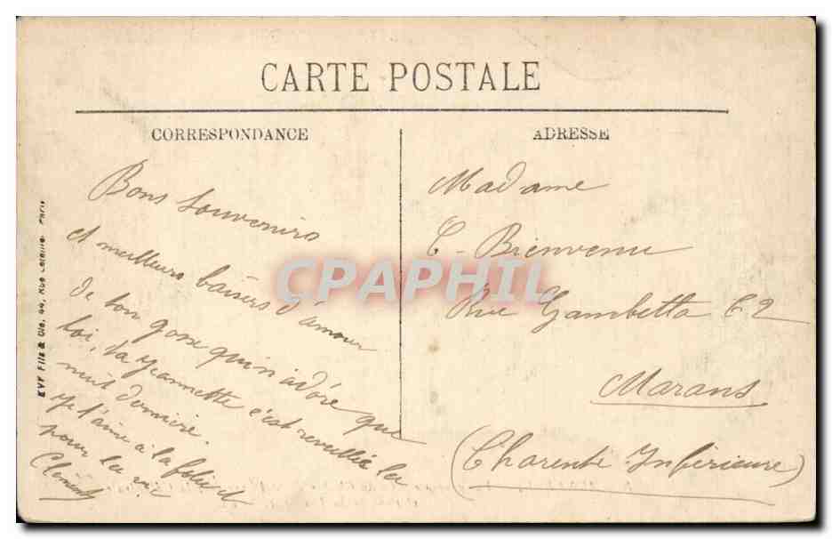 Auxerre CPA Vue generale prise du clocher St Pierre vers la cathedrale et pont de la Tournelle — Verso