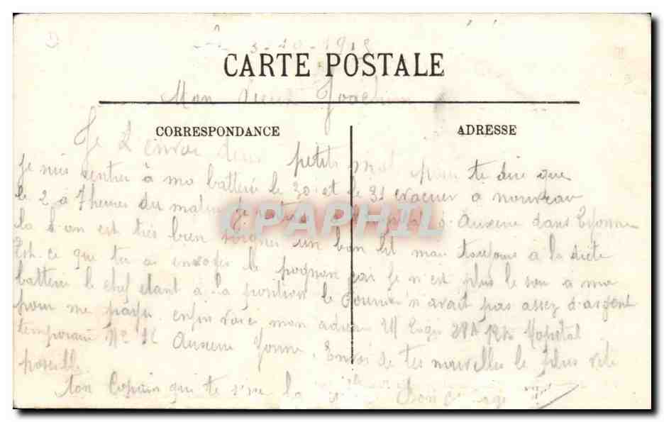 Auxerre CPA Vue generale prise du pont Paul Bert — Rückseite