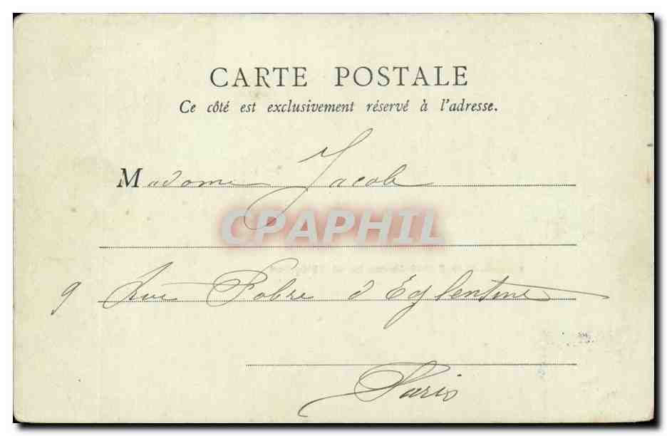 Auxerre CPA Cathedrale Saint Germain et l'hopital — Verso