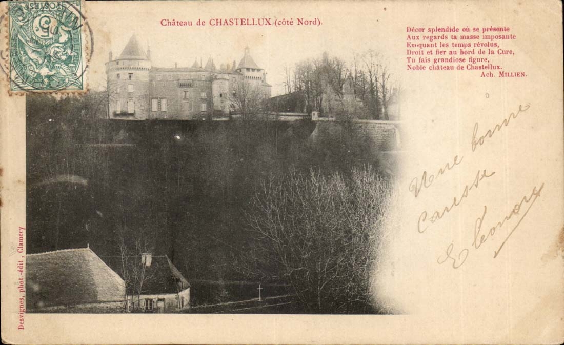 CPA Chateau de Chastellux (cote Nord)