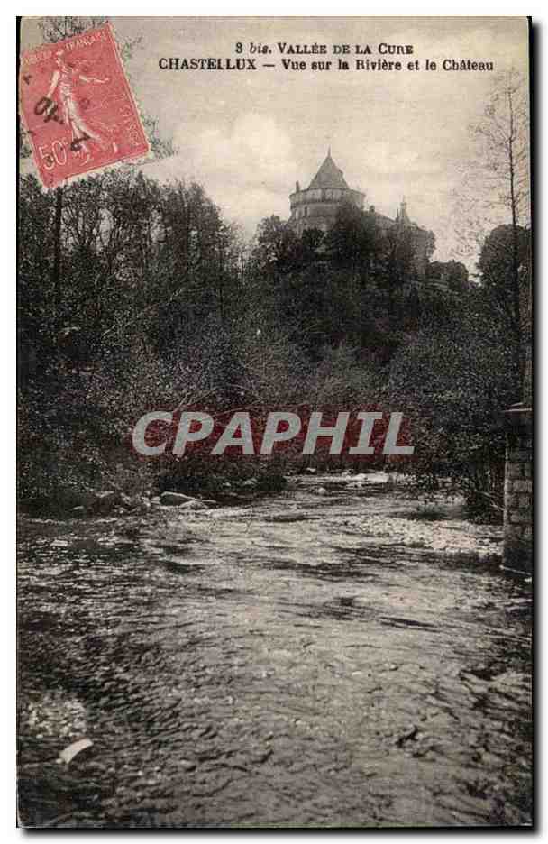 Chastellux — Vue sur la Rivière et le Château — 8 bis Vallée de la Cure