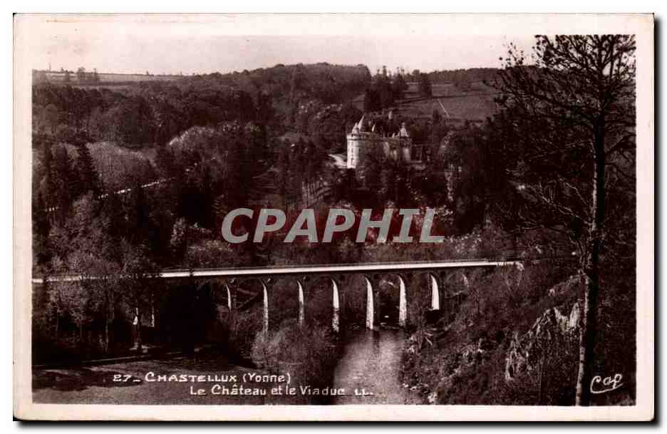 Chastellux CPA Le chateau et le viaduc