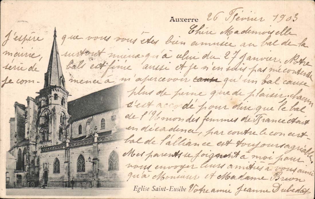 Auxerre CPA Eglise Saint Eusebe