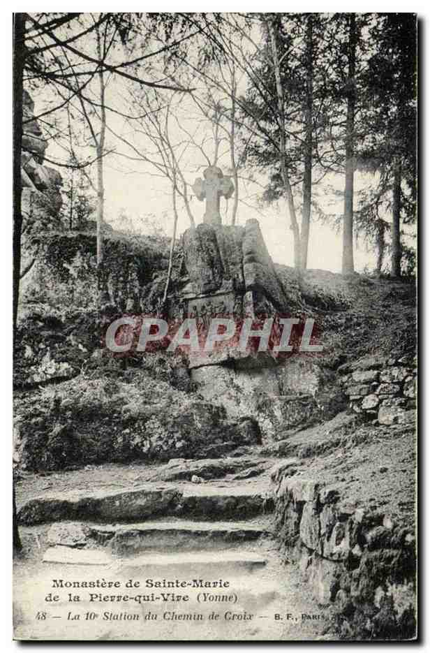 Monastère de Sainte-Marie de la Pierre-qui-Vire (Yonne) — La 10e Station du Chemin de Croix — B. F., Paris, n° 48