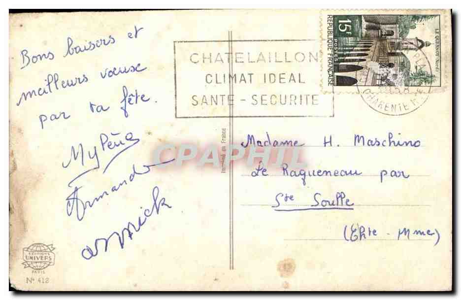 CPA Fantaisie Bonne fete Chat (katze cat) — Rückseite