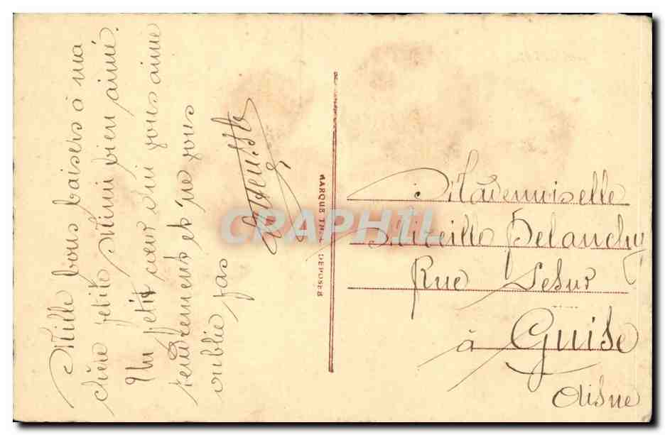 CPA Fantaisie Comme l'hirondelle (fleurs sechees) — Back