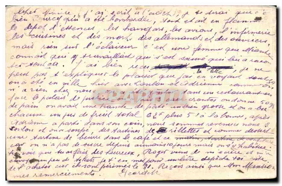 CPA Fantaisie Porte bonheur Fer a cheval — Rückseite