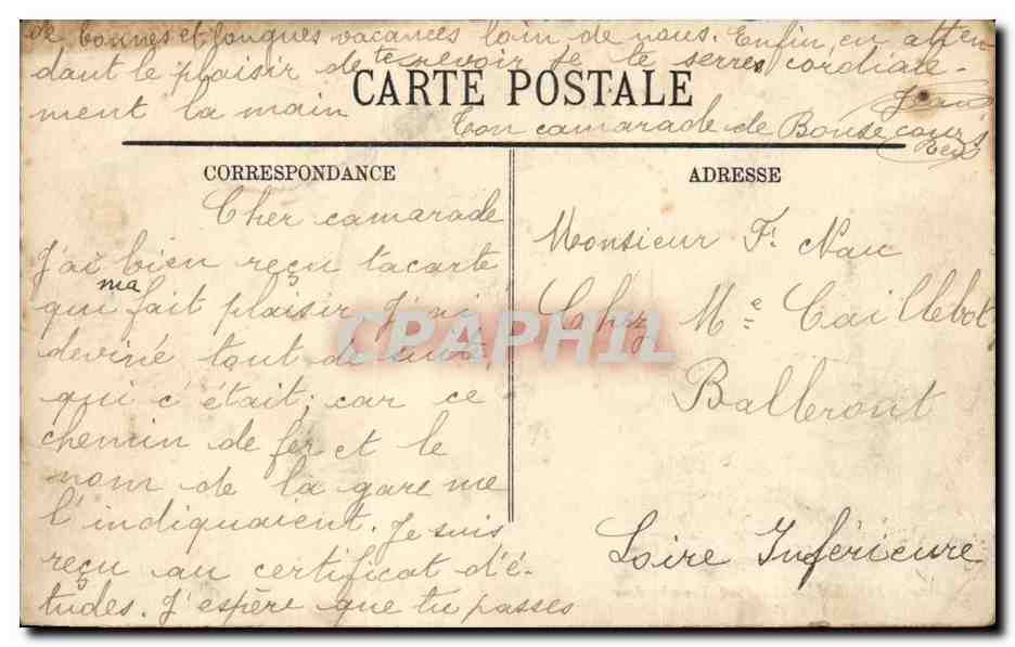 Rouen CPA Le pont transbordeur — Verso