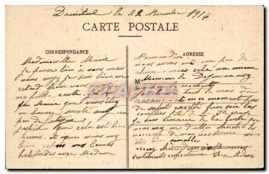 Bonsecours CPA Eglise La nef au mois de Marie — Rückseite