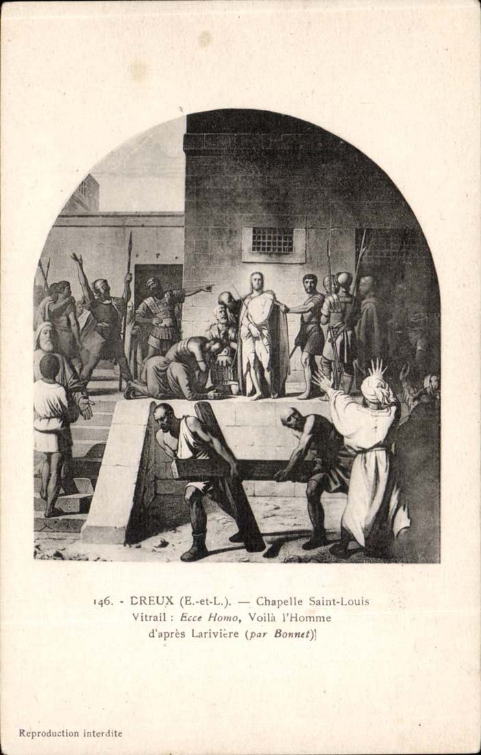 Vitrail Ecce Homo — Chapelle Saint-Louis — Creux (E.-et-L.)