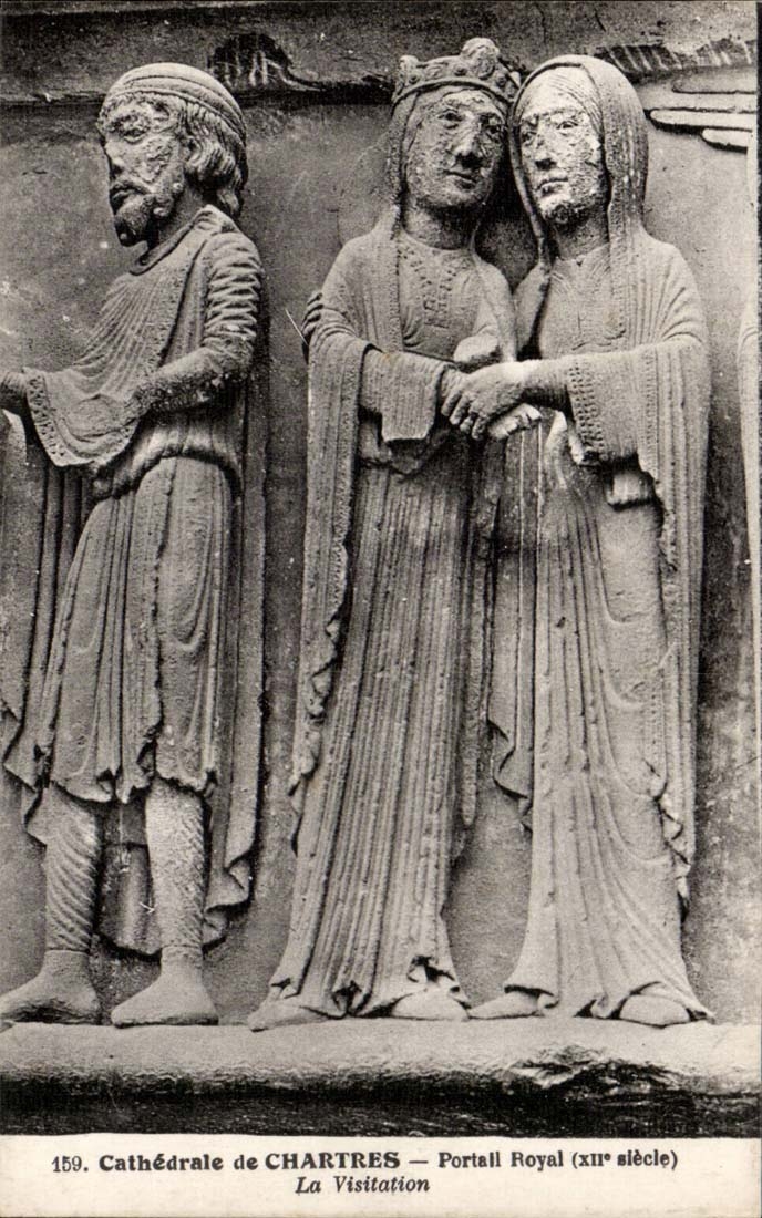 Cathédrale de CHARTRES — Portail Royal (xiième siècle) — La Visitation