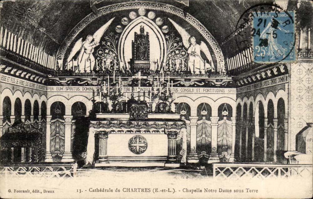 Cathedrale de Chartres CPA Chapelle Notre Dame sous Terre