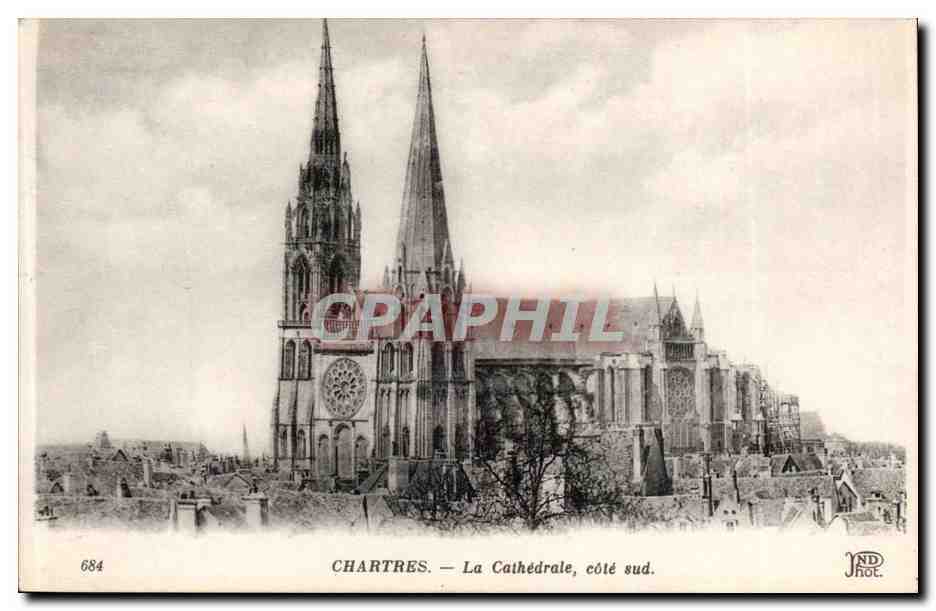 Cathedrale de Chartres CPA Cote sud