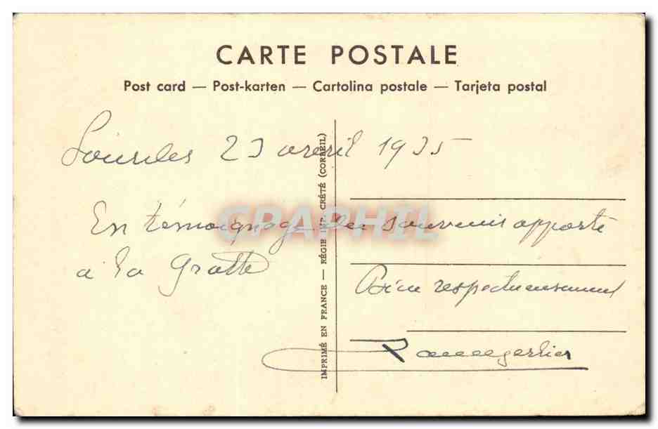 Lourdes CPA Jubileum Redemptionis 1935 — Verso