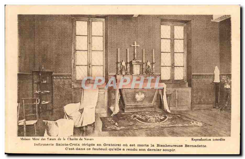 Infirmérie Sainte-Croix à Oratoire — lieu de décès de Bernadette — éditeur Adlard & Cie, Paris