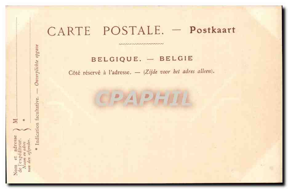 Belgie Belgique Bruges CPA La porte d'Ostende — Rückseite