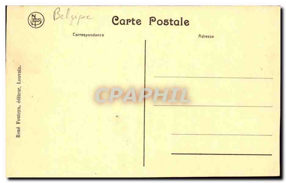 Louvain — Hôtel des Postes — éditeur René Fonteyn — Rückseite